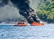 Diduga Korsleting, Kapal BPBD Anambas Terbakar