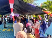 Ratusan Warga Serbu Pasar Murah Lanal Tarempa Sambut HUT ke-80 TNI