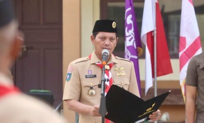 Raja Bayu Kukuhkan Tiga Unsur Pengurus Pramuka Anambas